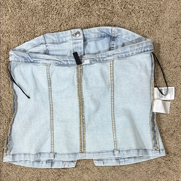 H&M Divided Light Blue Denim Bandeau Top SKU1279 - Picture 7 of 11